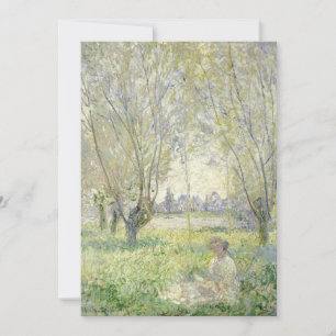 Vrouw gezeten onder de wilgen   Claude Monet
