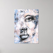 Vrouw gezicht - Abstract kunstmatig vormend schild Canvas Afdruk (Voorkant)