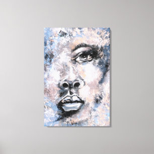 Vrouw Gezicht Abstracte Kunst Canvas Print Schilde
