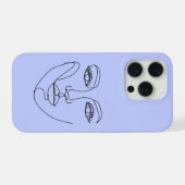 Vrouw Gezicht Abstracte Moderne Lijn Kunst Design iPhone Hoesje (Achterkant horizontaal)