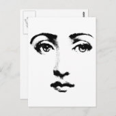 Vrouw gezicht briefkaart (Voorkant / Achterkant)