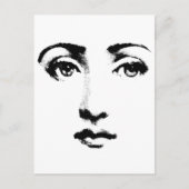 Vrouw gezicht briefkaart (Voorkant)