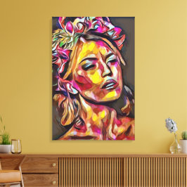 Vrouw gezicht canvas afdruk