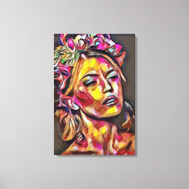 Vrouw gezicht canvas afdruk