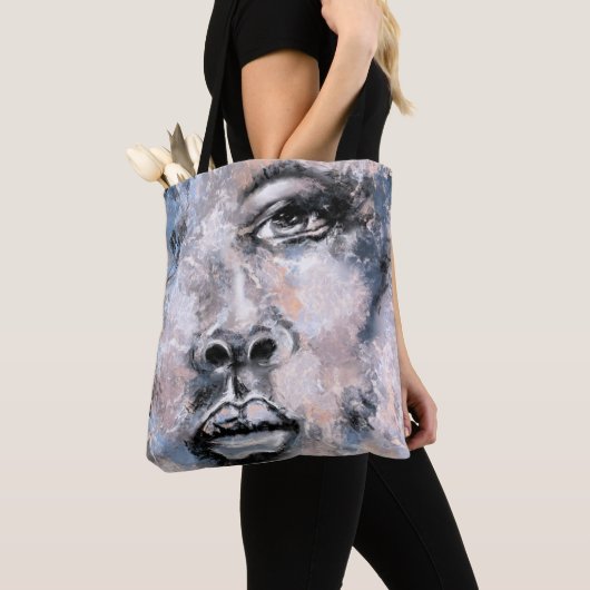 Vrouw Gezicht Canvas tas Moderne Stijl het Schilde (Dichtbij)