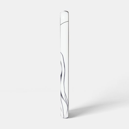 Vrouw Gezicht Gele Bloemen Mode Elegant Monogram Samsung Galaxy Hoesje (Linkerkant)