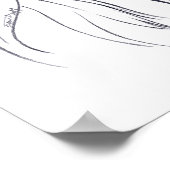 Vrouw gezicht Gele bloemen Mode illustratie kunst Poster (Hoek)