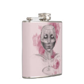 Vrouw gezicht in surrealistische tekenkunst van wi heupfles (Rechts)