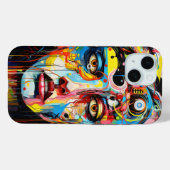 Vrouw Gezicht Kleurrijk Expressionisme Case-Mate iPhone Case (Achterkant (horizontaal))