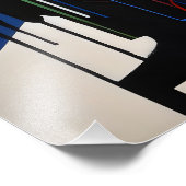 Vrouw Gezicht Kleurrijk Expressionisme Foto Afdruk (Hoek)