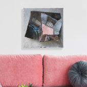 Vrouw gezicht krassen tranen Collage Canvas (Insitu (Woonkamer))
