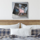 Vrouw gezicht krassen tranen Collage Canvas (Insitu (Slaapkamer))