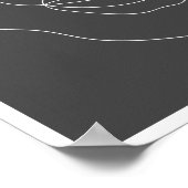 Vrouw Gezicht Lijn Kunst Zwart-Wit Poster (Hoek)