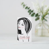 Vrouw gezicht Make-up artiest visitekaartje (Staand voorkant)