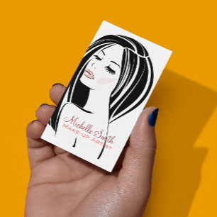 Vrouw gezicht Make-up artiest visitekaartje
