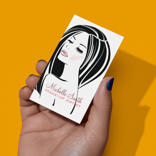 Vrouw gezicht Make-up artiest visitekaartje