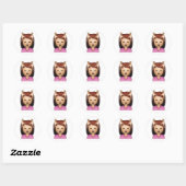 Vrouw Gezicht Massage - Emoji Ronde Sticker (Vel)