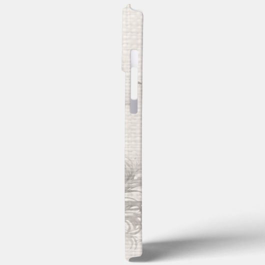 Vrouw gezicht met bloemen jute effect Case-Mate iPhone case (Achterkant / Links)