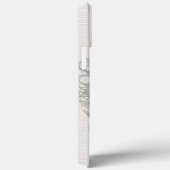 Vrouw gezicht met bloemen jute effect Case-Mate iPhone case (Achterkant / Rechts)