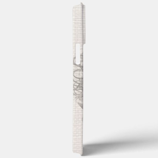 Vrouw gezicht met bloemen jute effect Case-Mate iPhone case (Achterkant / Rechts)