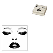 vrouw Gezicht Ogen Lippen Mode Make-up Art Rubberstempel (Gestempeld)