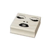 vrouw Gezicht Ogen Lippen Mode Make-up Art Rubberstempel (Stempel)