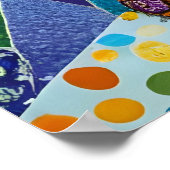 Vrouw gezicht op mozaïek poster (Hoek)