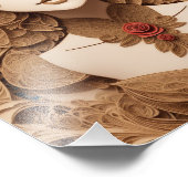 vrouw gezicht portretpapier quilling foto afdruk (Hoek)