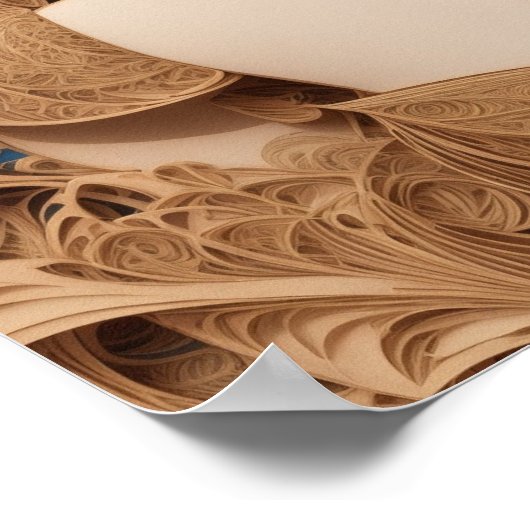 vrouw gezicht portretpapier quilling poster (Hoek)