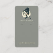 Vrouw Gezicht sieraden oorbel display kaart Visitekaartje (Voorkant)