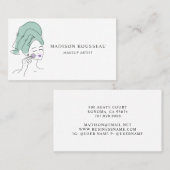 Vrouw gezichtslijn Trekker Makeup kunstenaar Visitekaartje (Voorkant / Achterkant)