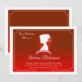 Vrouw: Gezondheidskanker Overlevingsuitnodiging vo Kaart (Voorkant / Achterkant)