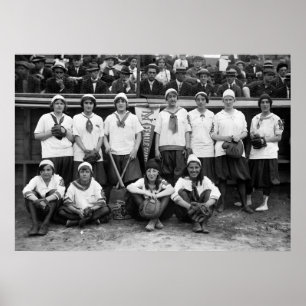 Vrouw Giants Baseball, 1913 Poster