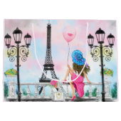 Vrouw: Gift Bag Eiffeltoren in Parijs Groot Cadeauzakje (Achterkant)