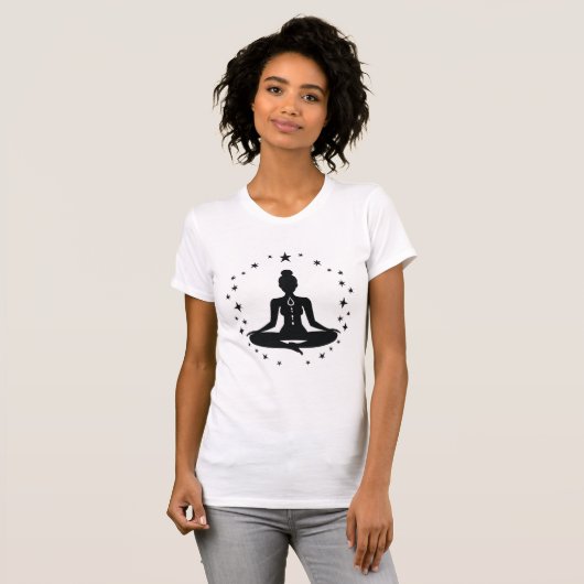Vrouw Gift: Yoga Pose 4 T-shirt (Voorkant volledig)