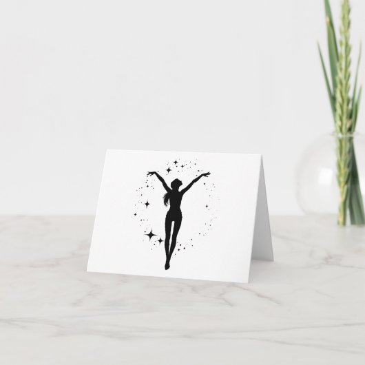 Vrouw Gift: Yoga Pose 6 Blank Groet Kaart (Voorkant)