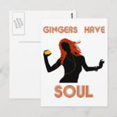 Vrouw Gingers heeft Soul Briefkaart (Voorkant / Achterkant)