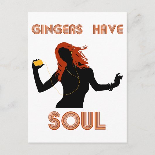 Vrouw Gingers heeft Soul Briefkaart (Voorkant)