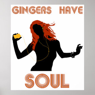 Vrouw Gingers heeft Soul Poster