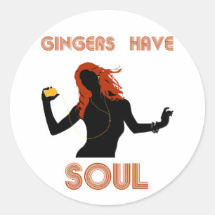 Vrouw Gingers heeft Soul Ronde Sticker