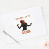 Vrouw Gingers heeft Soul Ronde Sticker (Envelop)