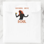 Vrouw Gingers heeft Soul Ronde Sticker (Tas)