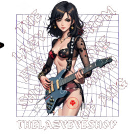 Vrouw Gitarist Design T-shirt