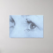 Vrouw Glance van het Honest Black&Blue Halftone Ef Canvas Afdruk (Voorkant)