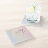 Vrouw Glazen Onderzetter (Schuin)