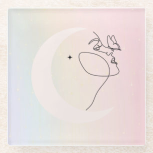 Vrouw Glazen Onderzetter