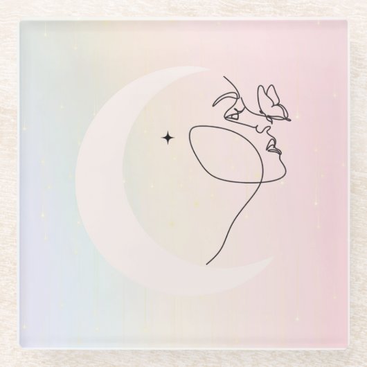 Vrouw Glazen Onderzetter (Voorkant)