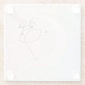 Vrouw Glazen Onderzetter (Achterkant)