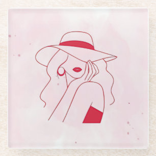 Vrouw Glazen Onderzetter