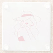 Vrouw Glazen Onderzetter (Achterkant)